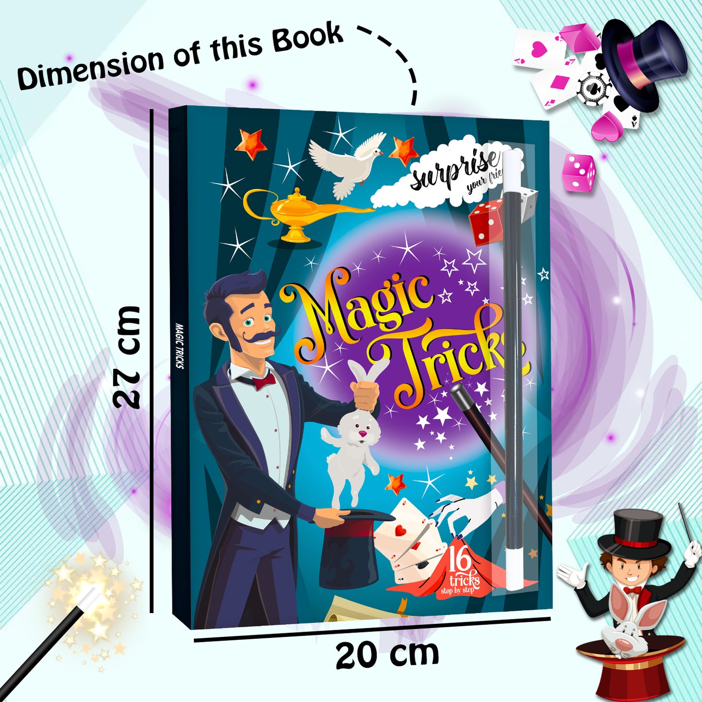 Magic Tricks Activity Kit for Kids | Fun & Easy Magic Tricks Book | Interactive Activity & DIY Kit