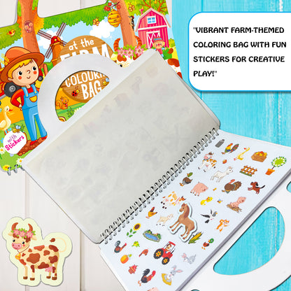 At the Farm Colouring Bag | Farm Coloring & Creative Activity Kit for Kids