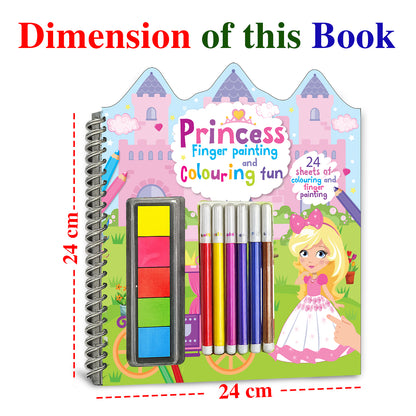 Princess Finger Painting & Colouring Fun