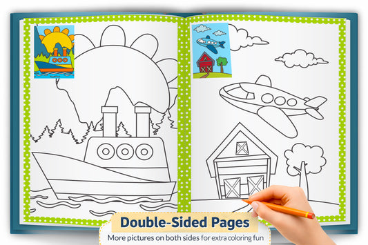 Copy to Colour – Vehicles Book | Learn & Color Cars, Trucks, and More | Copy & Color Activity Book for Kids