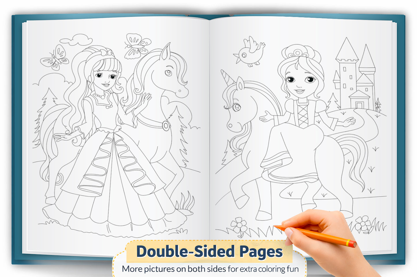 Princess Little Colouring Book | Princess Colouring Activity Book for Kids