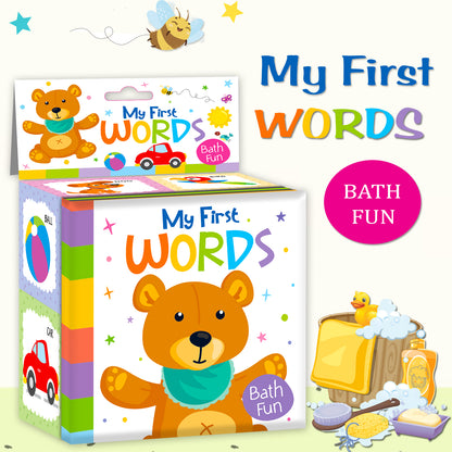 First Words Bath Book | Waterproof Soft Bath Book for Babies & Toddlers | Interactive Early Learning Book