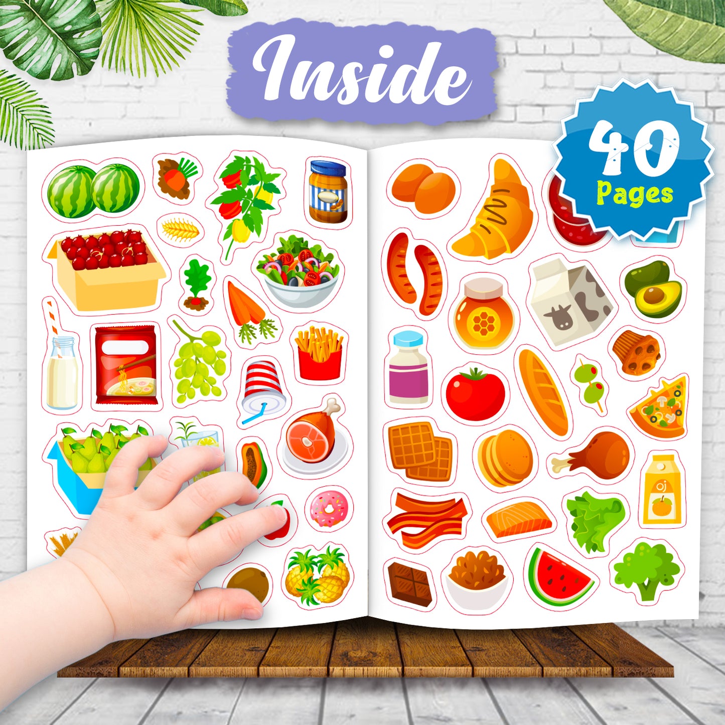 1001 Awesome Stickers – Foods | Mega Sticker Activity Book for Kids | Creative Play & Fun Learning