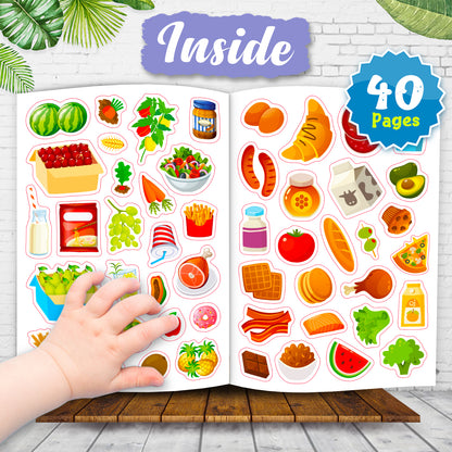 1001 Awesome Stickers – Foods | Mega Sticker Activity Book for Kids | Creative Play & Fun Learning