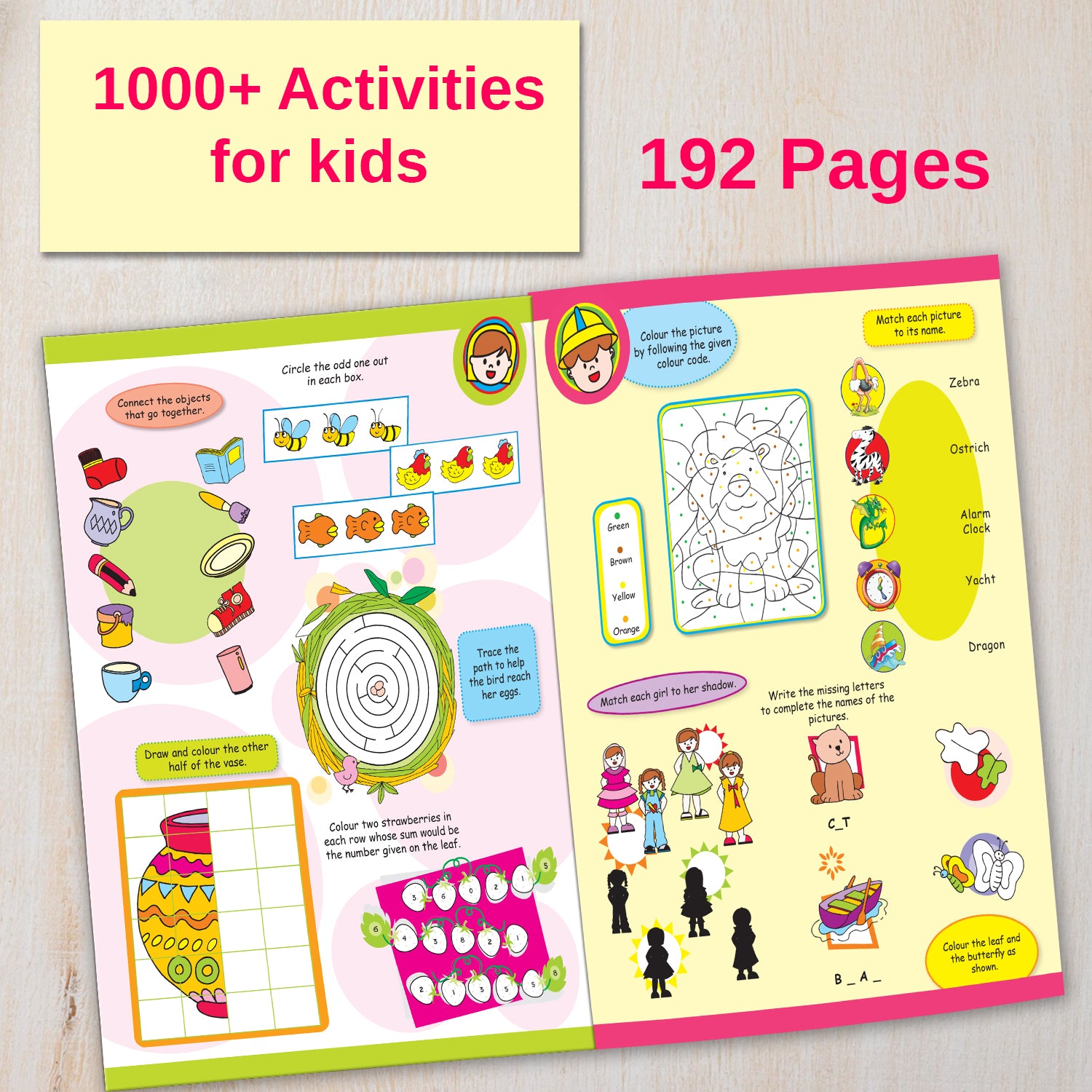 1000 Activities Ultimate Workbook - Inside pages spread with activities
