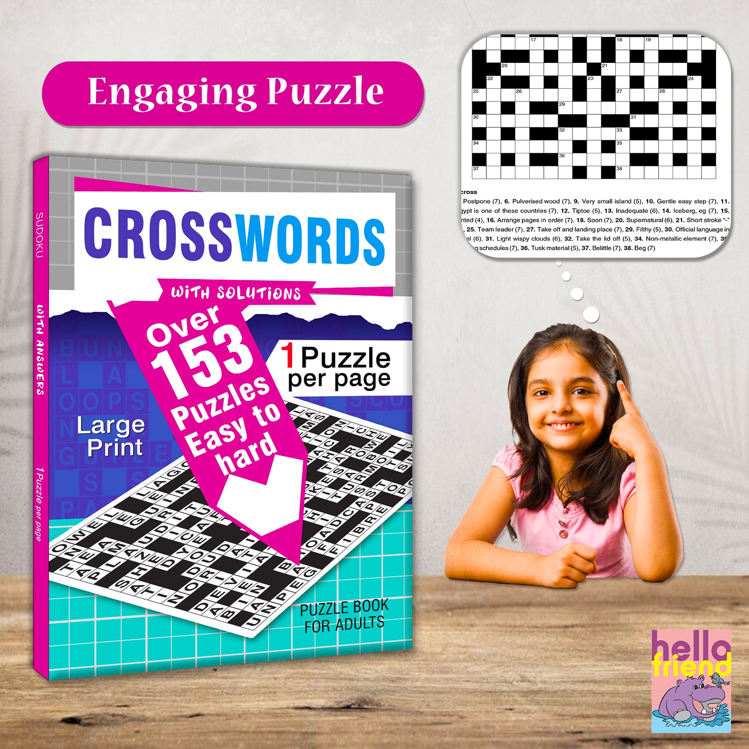 Crossword Puzzles Book with Solutions - Interior Crossword Pages