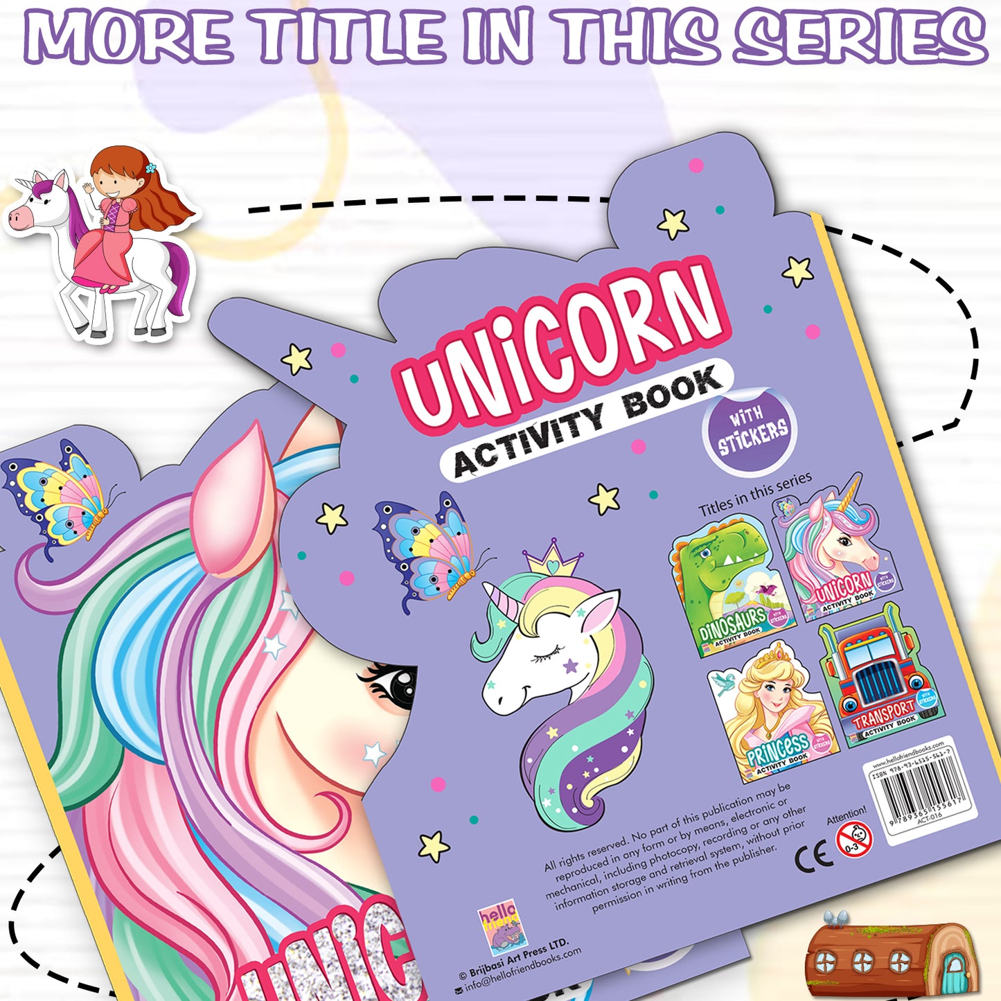 Die-Cut Unicorn Activity Book | Unicorn Sticker Activity Book for Kids | Creative Learning & Play Book