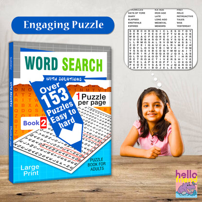 Word Search Puzzles Book 2 with Solutions - Interior Word Search Pages Spread