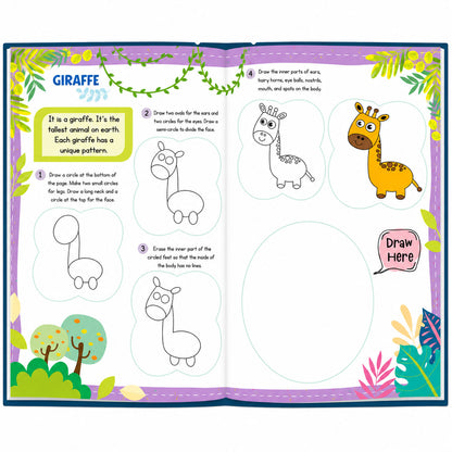 How to Draw Animals Book | Step-by-Step Animal Drawing Book for Kids | Learn to Draw Activity Book