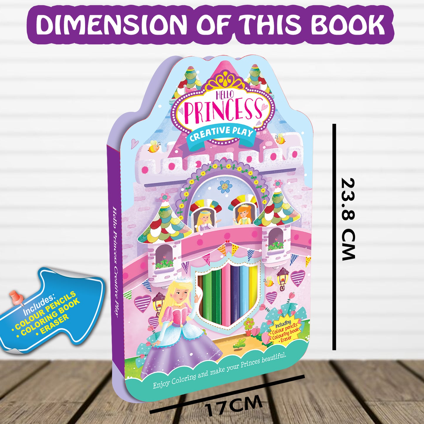Hello Princess Colouring Kit | Princess Coloring & Creative Activity Kit for Kids | Magical Art & Learning Kit