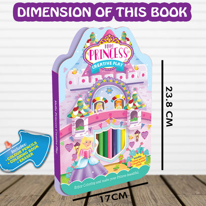 Hello Princess Colouring Kit | Princess Coloring & Creative Activity Kit for Kids | Magical Art & Learning Kit