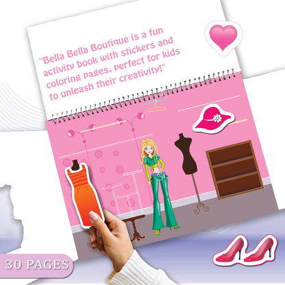 Bela Bela Boutique – Stickers | Creative Sticker Activity Book for Kids | Fun Dress-Up & Pretend Play
