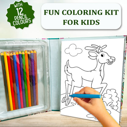 Animal Doodle Art Kit | Animal Doodle Coloring & Creative Activity Kit for Kids | Fun Art & Craft Learning Kit
