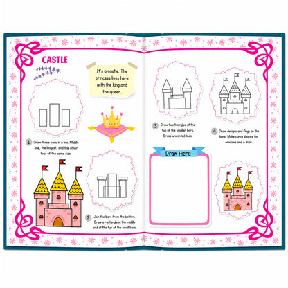 How to Draw Princess Book | Step-by-Step Princess Drawing Book for Kids | Learn to Draw Activity Book