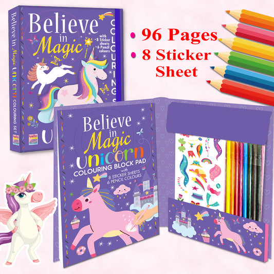 Unicorn Colouring Kit | Unicorn Coloring & Creative Activity Kit for Kids | Magical Art & Learning Kit