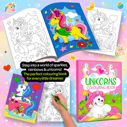 Unicorns Colouring Book - Two books lifestyle display