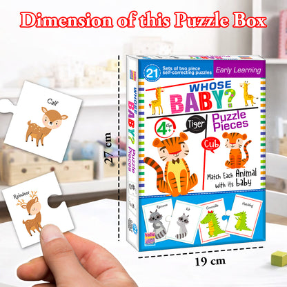 Whose Baby Jigsaw Puzzle | 2-Piece Matching Puzzle Set for Kids 4+