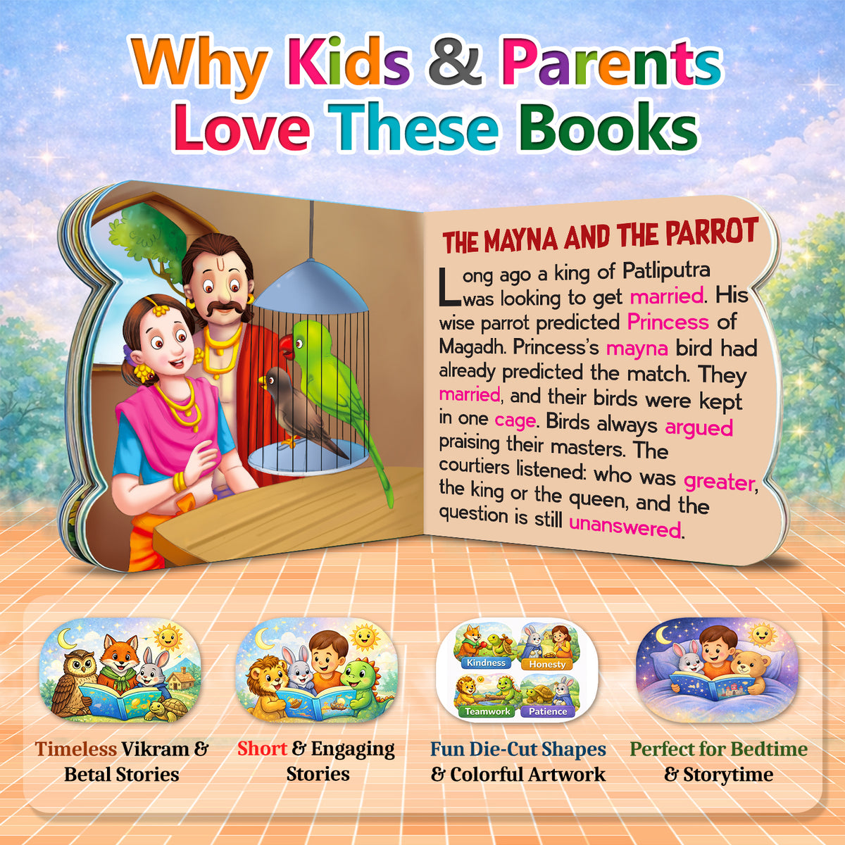 Vikram & Betal + Panchatantra Tales | 2-Book Story Combo for Kids 3+
