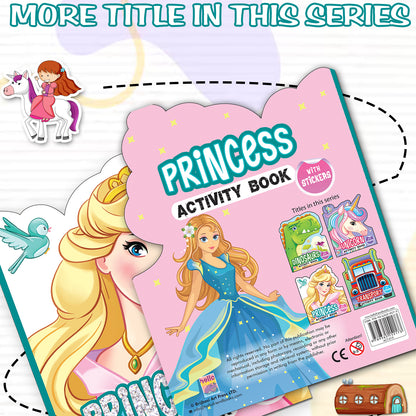 Die-Cut Princess Activity Book | Princess Sticker Activity Book for Kids | Creative Learning & Play Book