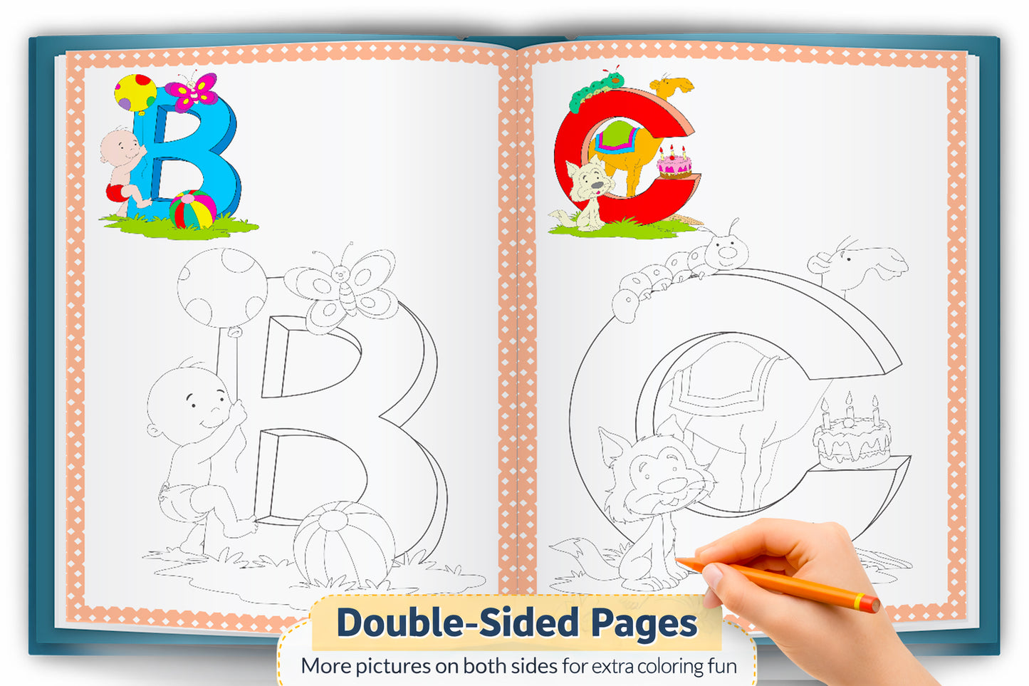 Copy to Colour – Alphabets Book | Learn ABC with Copy & Color Activity Book for Kids