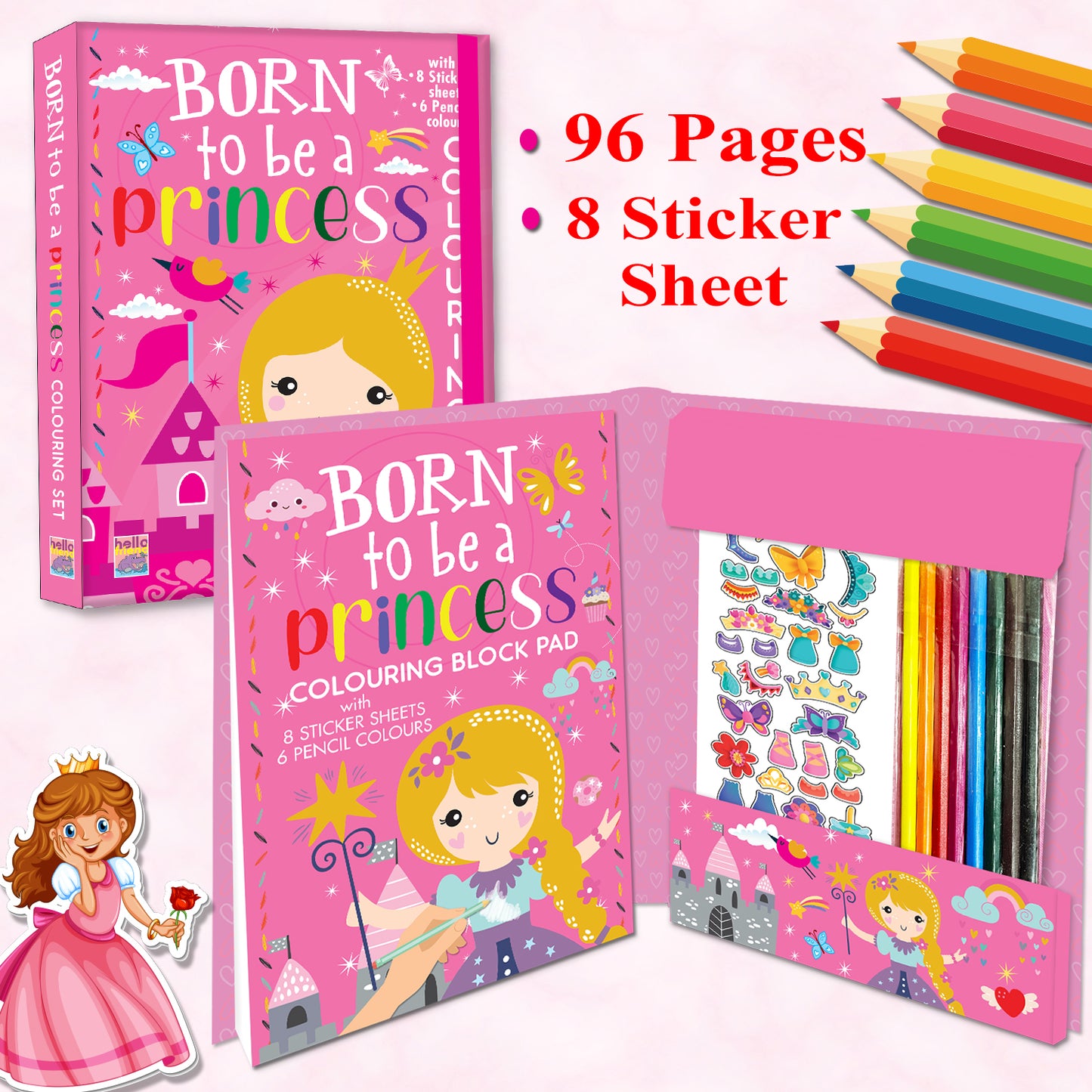 Princess Colouring Kit | Princess Coloring & Creative Activity Kit for Kids | Magical Art & Learning Kit