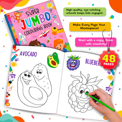 Super Jumbo Colouring Book | Big Coloring Book for Kids | Large Creative Activity Book