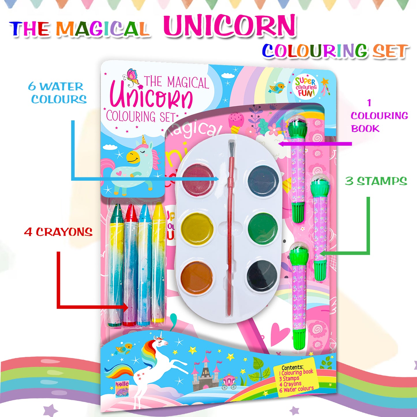 The magical unicorn colouring set