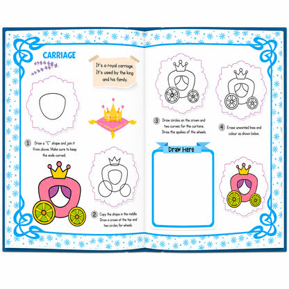 How to Draw Princess Book | Step-by-Step Princess Drawing Book for Kids | Learn to Draw Activity Book