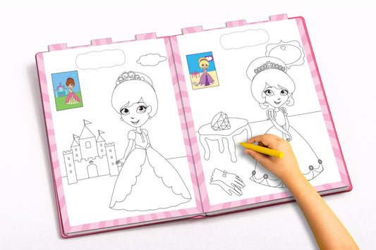 Copy to Colour – Princess | Princess Copy & Color Activity Book for Kids | Magical Coloring Book