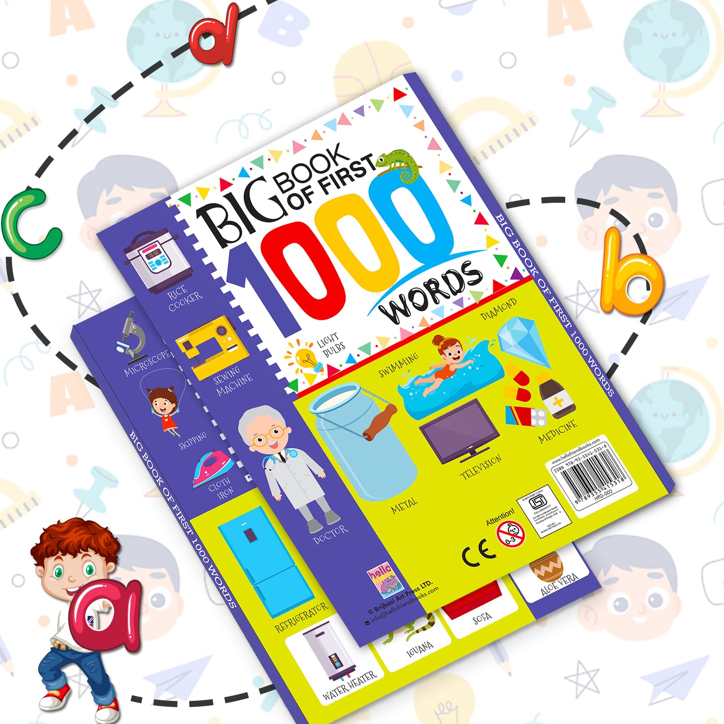 Big Book of First 1000 Words | Illustrated Picture Dictionary for Kids | Early Learning Vocabulary Book