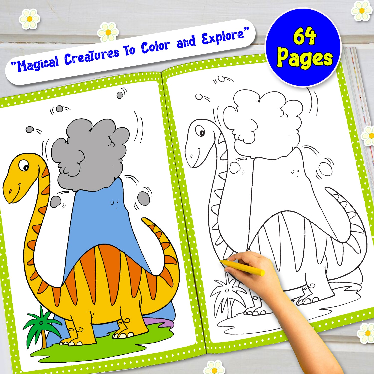 Dinosaurs Colouring Book - Dimensions 21x28 cm