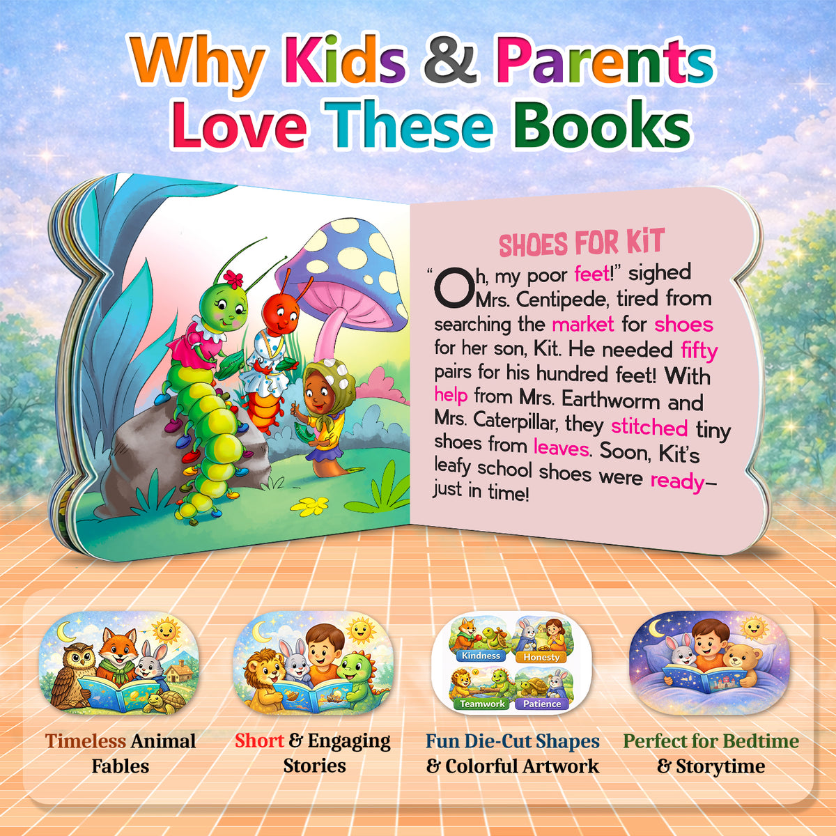 Animal Tales & Aesop's Fables | 2-Book Moral Story Combo for Kids 3+