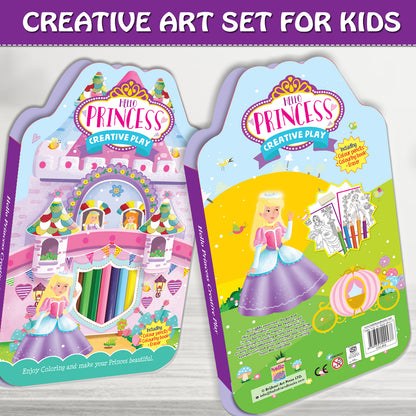 Hello Princess Colouring Kit | Princess Coloring & Creative Activity Kit for Kids | Magical Art & Learning Kit