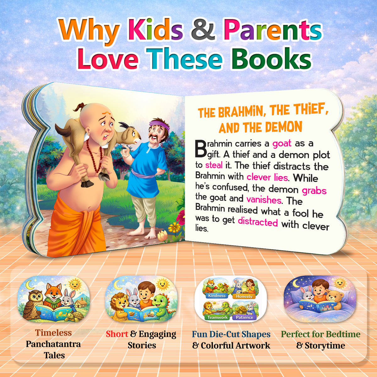 Vikram & Betal + Panchatantra Tales | 2-Book Story Combo for Kids 3+