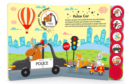 Noisy Vehicles Sound Book - Motorbike Page & Features