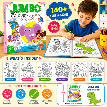 Jumbo Colouring Book -2 Activity Colouring Book for 3 to 6 years kids