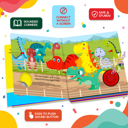 Lazy Dinosaur Trump Sound Book | Single Sound Board Book for Kids