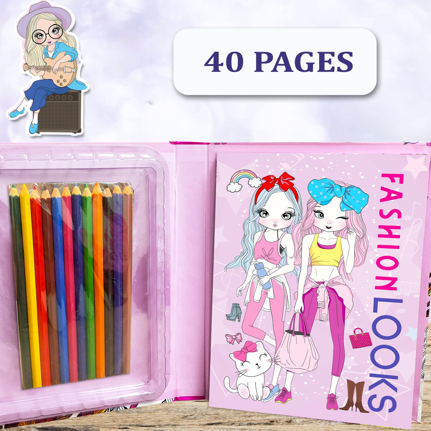 Fashion Looks Art Kit | Fashion Coloring & Creative Activity Kit for Kids | Stylish Art & Learning Kit