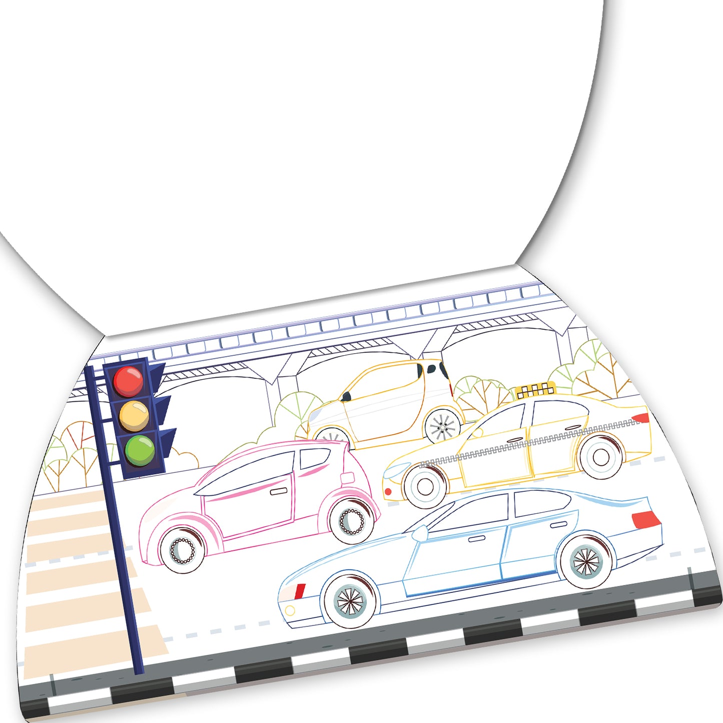 Vehicle Colouring Kit | Vehicle Coloring & Creative Activity Kit for Kids | Fun Transport Art & Learning Kit