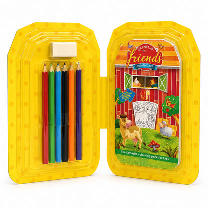 Small Farm Colouring Kit | Farm Coloring & Creative Activity Kit for Kids | Fun Learning Art Kit