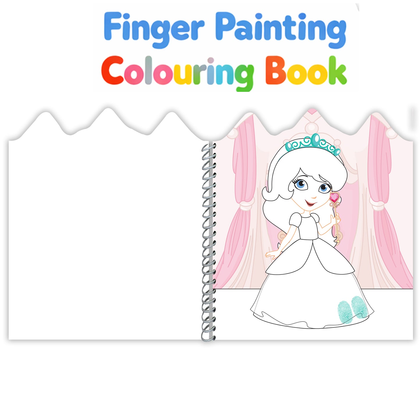 Princess Finger Painting & Colouring Fun