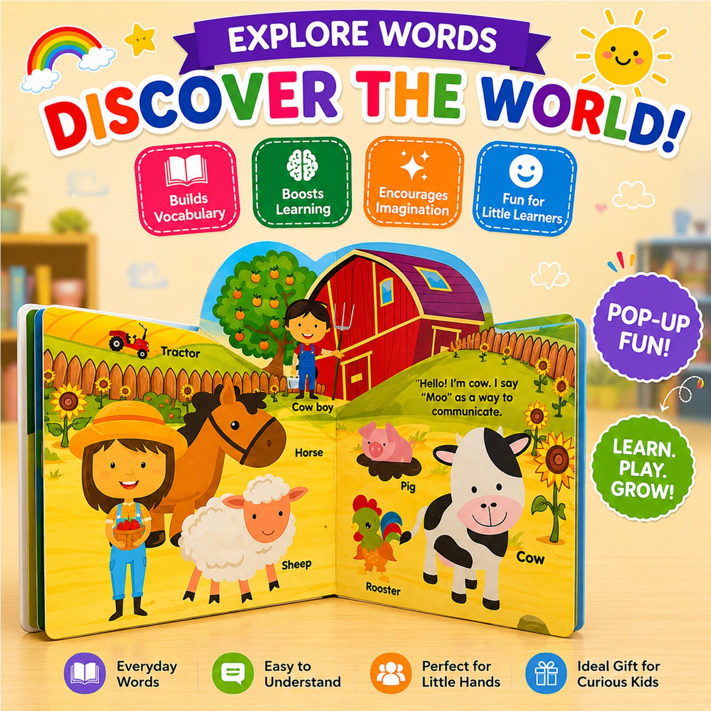 My first animals - pop-up fun book