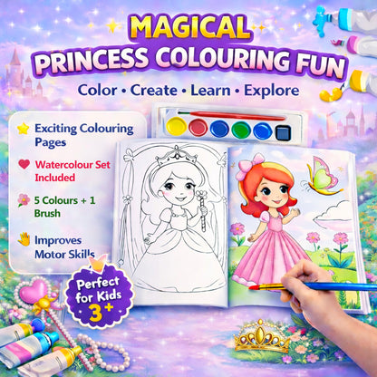 Princess Colouring Book | Princess Colouring Activity Book for Kids | Creative Learning & Fun Colouring Book