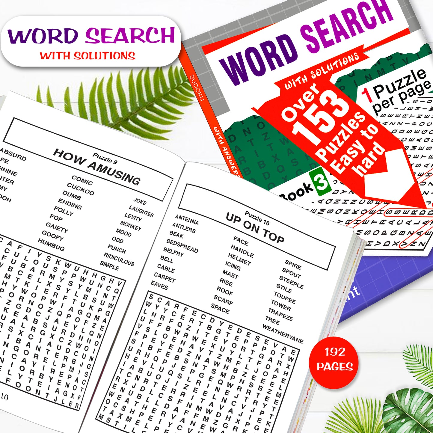 Word Search Puzzles Book 3 with Solutions - Book Dimensions 14.5x21cm