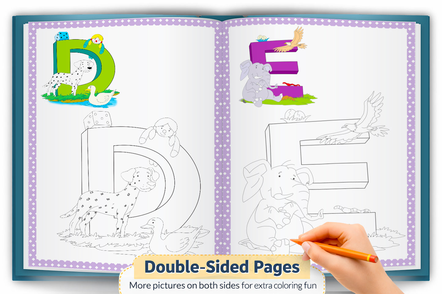 Copy to Colour – Alphabets Book | Learn ABC with Copy & Color Activity Book for Kids