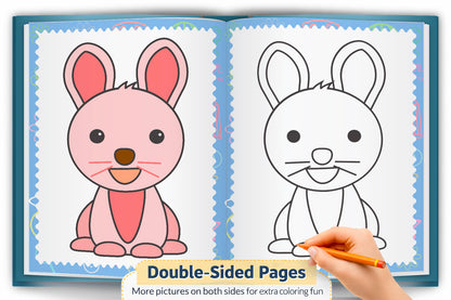 My First Animals – Copy to Colour Book | Copy & Color Animal Activity Book for Kids | Early Learning Coloring Book