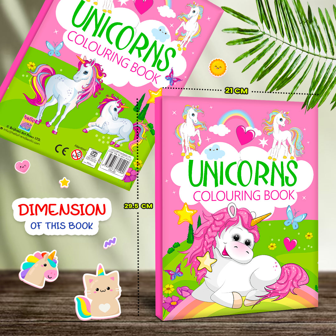 Unicorns Colouring Book - Child holding book lifestyle