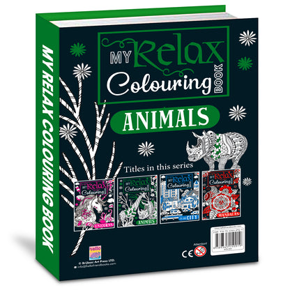 My Relax Colouring Book – Animals | Stress Relief Coloring Book for Kids | Animal-Themed Creative Activity Book