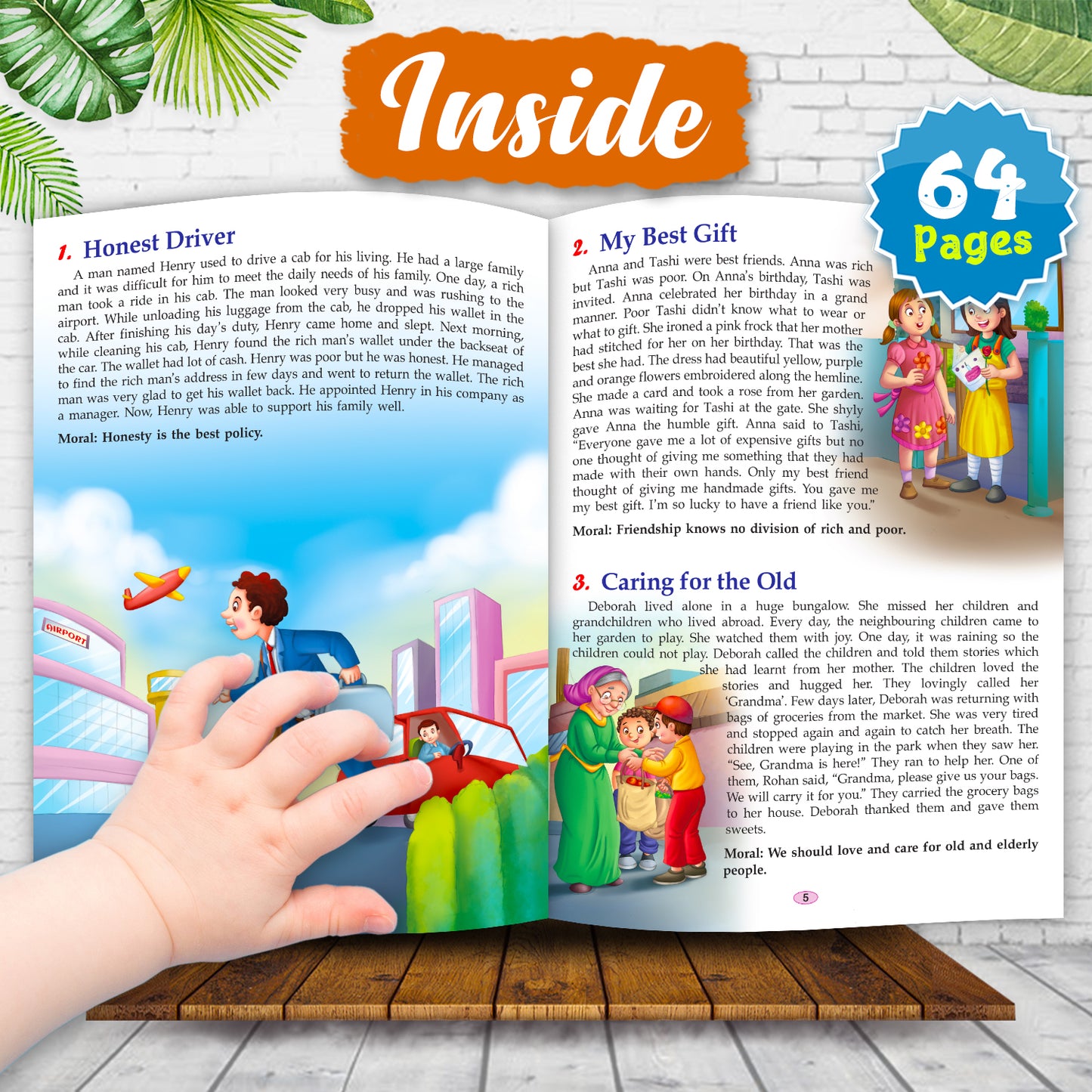 121 Moral Value Stories | Illustrated Bedtime Story Book for Kids