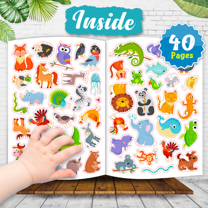 1001 Awesome Stickers – Animals | Mega Sticker Activity Book for Kids | Creative Play & Fun Learning